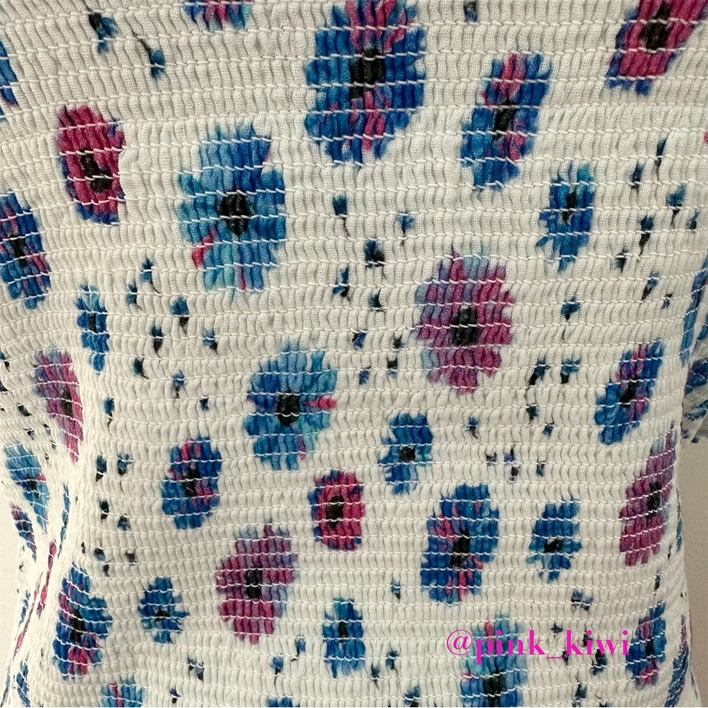 LoveShackFancy Kodie Smocked Ruffle Floral Mini Dress - Picture 7 of 17